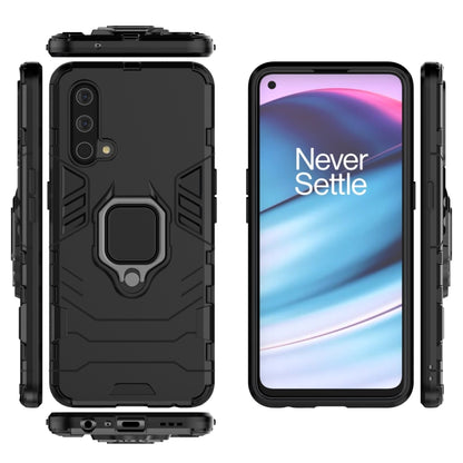 For OnePlus Nord CE 5G PC + TPU Shockproof Protective Case with Magnetic Ring Holder(Black) - OnePlus Cases by buy2fix | Online Shopping UK | buy2fix