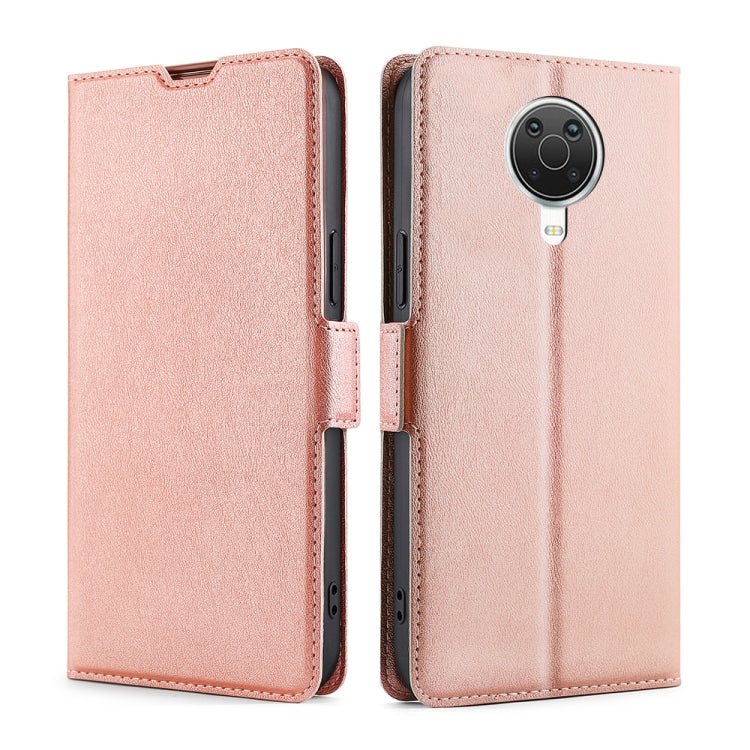 For Nokia G20 / 6.3 Ultra-thin Voltage Side Buckle PU + TPU Horizontal Flip Leather Case with Holder & Card Slot(Rose Gold) - Nokia Cases by buy2fix | Online Shopping UK | buy2fix