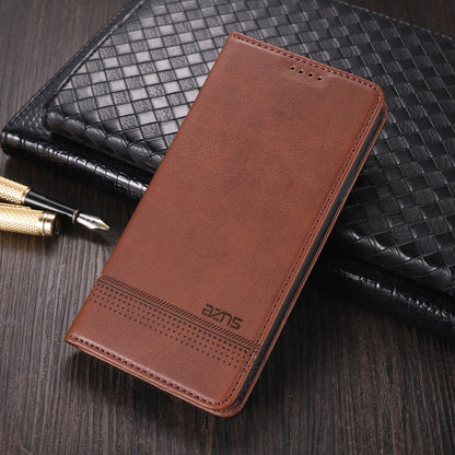 For Huawei P50 Pro AZNS Magnetic Calf Texture Horizontal Flip Leather Case with Card Slots & Holder & Wallet(Dark Brown) - Huawei Cases by AZNS | Online Shopping UK | buy2fix