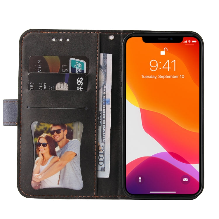 For iPhone 13 Pro Business Stitching-Color Horizontal Flip PU Leather Case with Holder & Card Slots & Photo Frame  (Grey) - iPhone 13 Pro Cases by buy2fix | Online Shopping UK | buy2fix