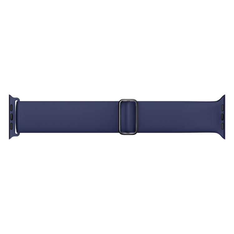 Elasticity Silicone Strap Watch Band For Apple Watch Series 9&8&7 41mm / SE 3&SE 2&6&SE&5&4 40mm / 3&2&1 38mm(Dark Blue) - Watch Bands by buy2fix | Online Shopping UK | buy2fix