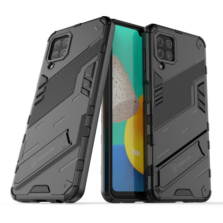 For Samsung Galaxy M32 Punk Armor 2 in 1 PC + TPU Shockproof Case with Invisible Holder(Black) - Galaxy Phone Cases by buy2fix | Online Shopping UK | buy2fix