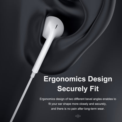 ROCK Space ES08 Type-C / USB-C In-ear Wired Stereo Earphone(White) - Type-C Earphone by ROCK | Online Shopping UK | buy2fix