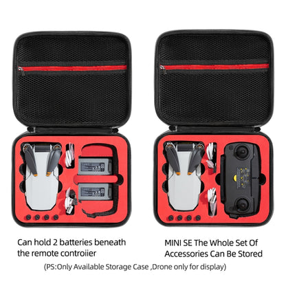 For DJI Mini SE Shockproof Carrying Hard Case Storage Bag, Size: 24 x 19 x 9cm(Grey + Red Liner) - Carry Cases & Bags by buy2fix | Online Shopping UK | buy2fix