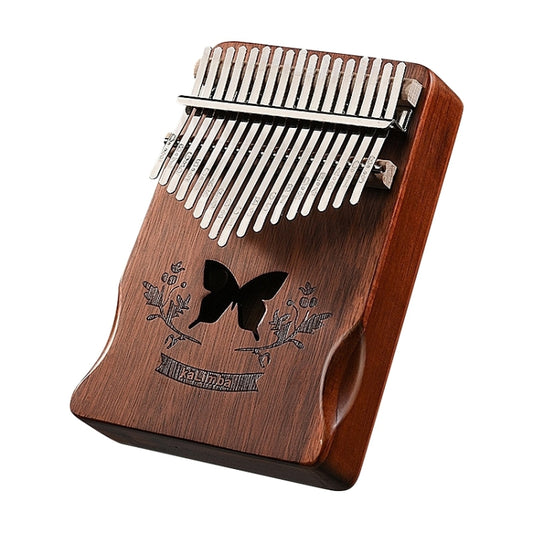 17 Tone Acacia Wood Thumb Piano Kalimba Musical Instruments(Coffee-Butterfly) - Keyboard Instruments by buy2fix | Online Shopping UK | buy2fix