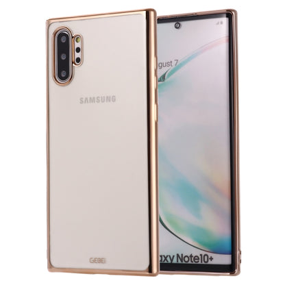 For Galaxy Note 10+ GEBEI Plating TPU Shockproof Protective Case(Gold) - Galaxy Phone Cases by GEBEI | Online Shopping UK | buy2fix