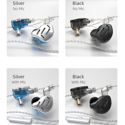 KZ ZAX 16-unit Ring Iron Sport Gaming In-ear Wired Earphone, Mic Version(Black) - In Ear Wired Earphone by KZ | Online Shopping UK | buy2fix
