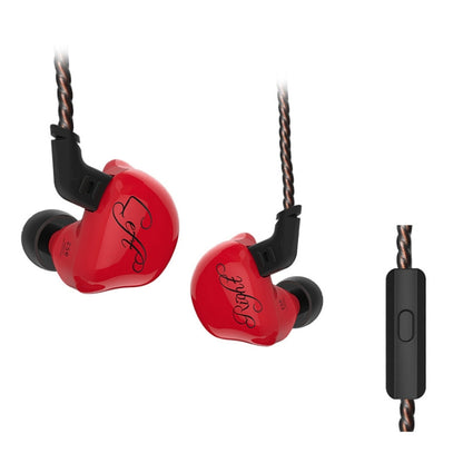 KZ ZSR 6-unit Ring Iron In-ear Wired Earphone, Mic Version(Red) - In Ear Wired Earphone by KZ | Online Shopping UK | buy2fix