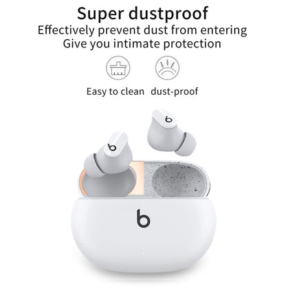 For Beats Studio Buds Wireless Bluetooth Earphone Magic Sound Metal Protective Sticker(Silver) - Protective Sticker by buy2fix | Online Shopping UK | buy2fix