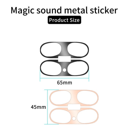 For Beats Studio Buds Wireless Bluetooth Earphone Magic Sound Metal Protective Sticker(Black) - Protective Sticker by buy2fix | Online Shopping UK | buy2fix