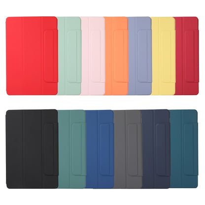 For Xiaomi Pad 5 / Pad 5 Pro Solid Color Magnetic Buckle Horizontal Flip Leather Case with Holder(Black) - Xiaomi Accessories by buy2fix | Online Shopping UK | buy2fix