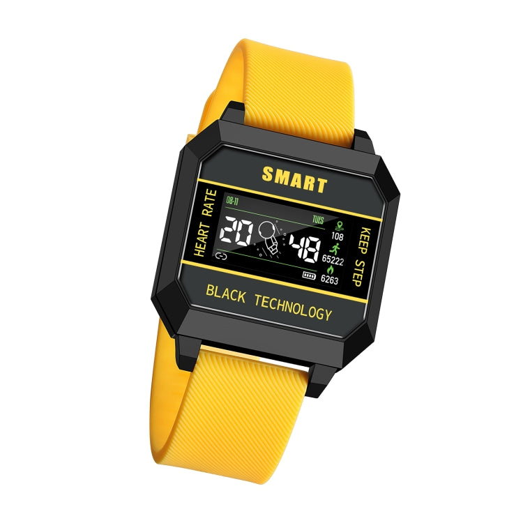 F8 0.96 inch TFT Screen Life Waterproof Smart Watch, Support Sleep Monitoring / Heart Rate Monitoring / Blood Pressure Monitoring / Pulse Reminder(Yellow) - Smart Wear by buy2fix | Online Shopping UK | buy2fix