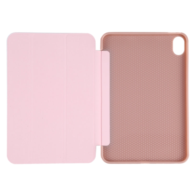 For iPad mini 6 GEBEI Shockproof Horizontal Flip Tablet Case with Three-folding Holder(Rose Gold) - iPad mini 6 Cases by GEBEI | Online Shopping UK | buy2fix