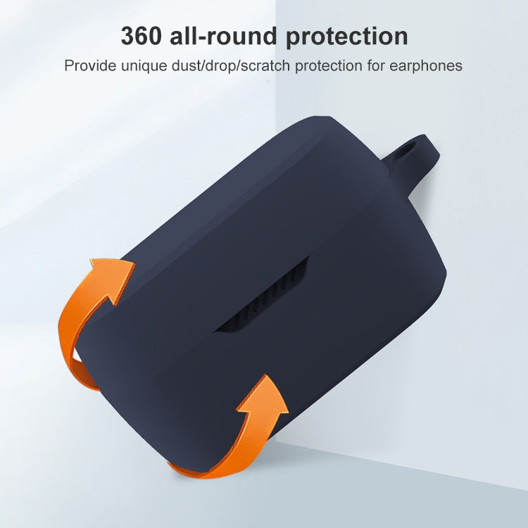 Wireless Earphone Silicone Protective Case with Hook for JBL T280TWS X(Midnight Blue) - JBL Earphone Case by buy2fix | Online Shopping UK | buy2fix