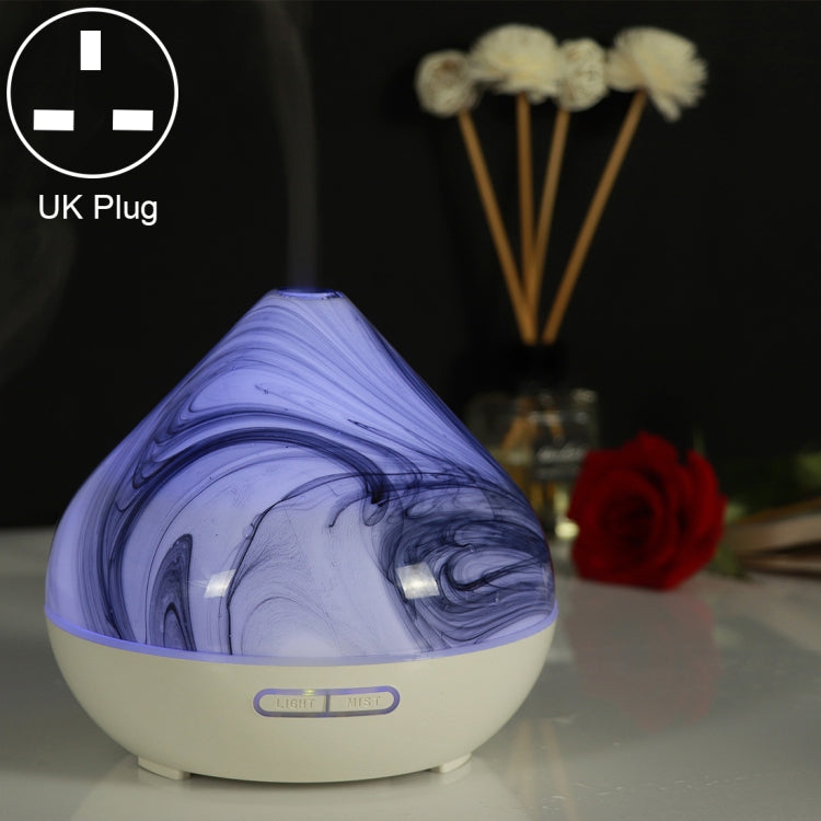 400ml Volcano Shape Humidifier Glass Aromatherapy Machine Automatic Alcohol Sprayer, Plug Specification:UK Plug(White) - Home & Garden by buy2fix | Online Shopping UK | buy2fix