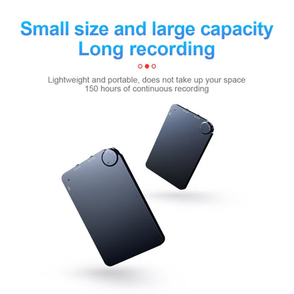 K2 Portable Ultra-thin Card Voice Recorder, Capacity:32GB(Black) - Consumer Electronics by buy2fix | Online Shopping UK | buy2fix