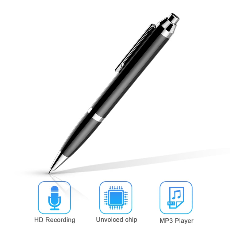 Q90 Intelligent HD Digital Noise Reduction Recording Pen, Capacity:32GB(Black) - Security by buy2fix | Online Shopping UK | buy2fix