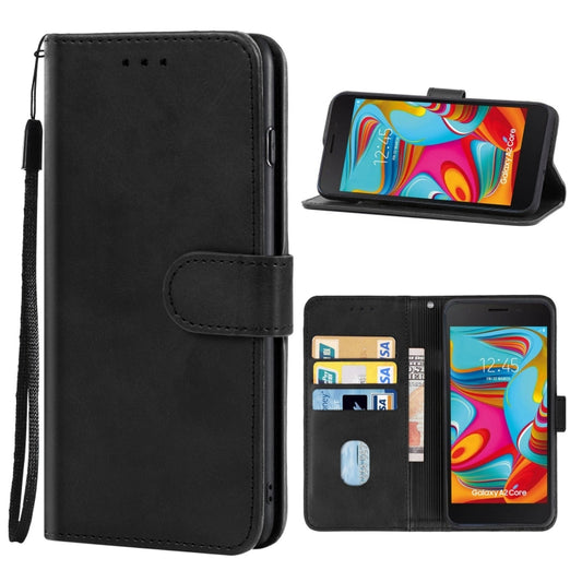 For Samsung Galaxy A2 Core / A260 Leather Phone Case(Black) - Galaxy Phone Cases by buy2fix | Online Shopping UK | buy2fix