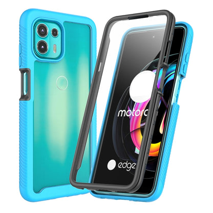 For Motorola Edge 20 Lite Starry Sky PC + TPU Phone Case with PET Film(Sky Blue) - Motorola Cases by buy2fix | Online Shopping UK | buy2fix