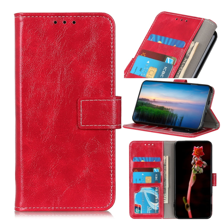 For Motorola Edge X30 Retro Crazy Horse Texture Horizontal Flip Leather Phone Case(Red) - Motorola Cases by buy2fix | Online Shopping UK | buy2fix