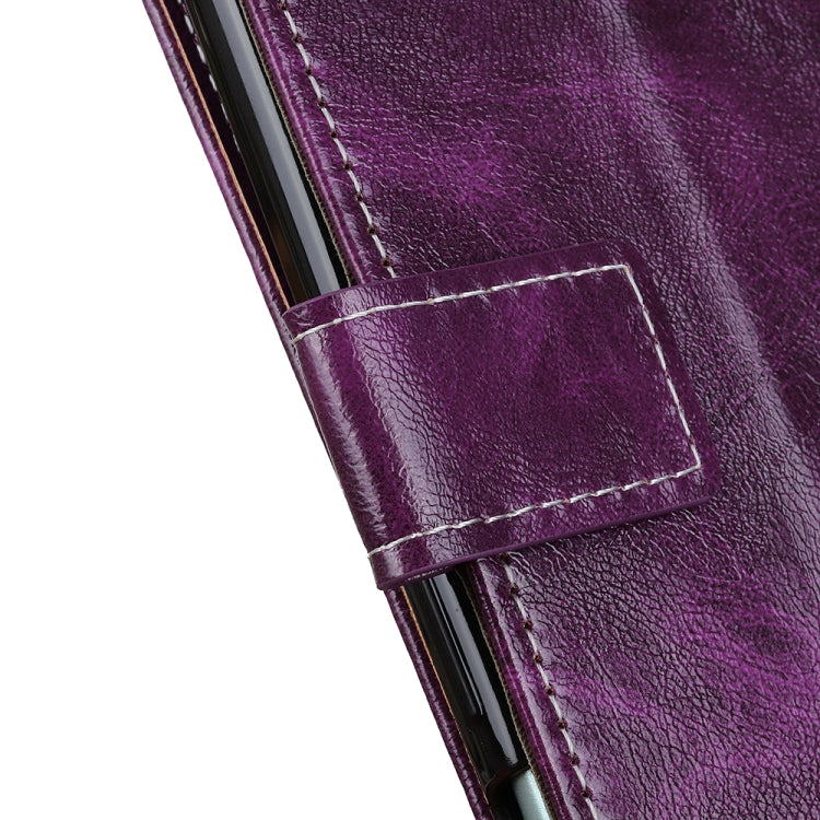 For Motorola Edge X30 Retro Crazy Horse Texture Horizontal Flip Leather Phone Case(Purple) - Motorola Cases by buy2fix | Online Shopping UK | buy2fix