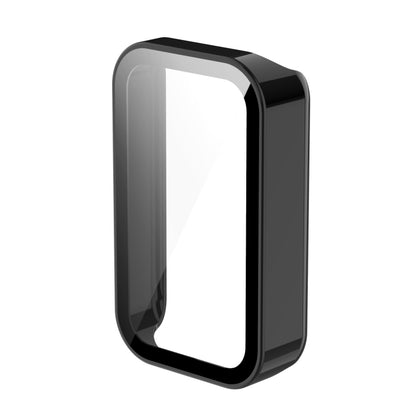 For Xiaomi Redmi Smart Band Pro PC + Tempered Glass Watch Protective Case(Black) - Watch Cases by buy2fix | Online Shopping UK | buy2fix