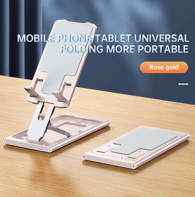 R-JUST HZ16 Slim Phone Desktop Holder(Rose Gold) - Desktop Holder by R-JUST | Online Shopping UK | buy2fix