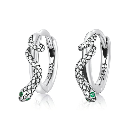 S925 Sterling Silver Snake Ear Buckle Women Earrings - Jewelry Accessories by buy2fix | Online Shopping UK | buy2fix