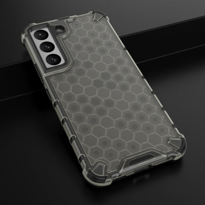 For Samsung Galaxy S22 5G Honeycomb PC + TPU Phone Case(Black) - Galaxy S22 5G Cases by buy2fix | Online Shopping UK | buy2fix