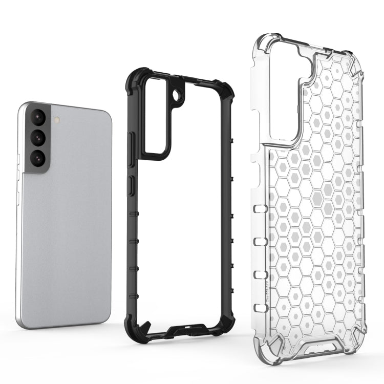 For Samsung Galaxy S22+ 5G Honeycomb PC + TPU Phone Case(Black) - Galaxy S22+ 5G Cases by buy2fix | Online Shopping UK | buy2fix