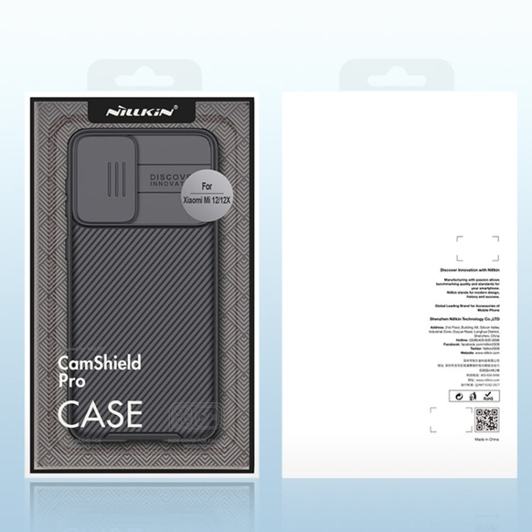 For Xiaomi 12 / 12X NILLKIN CamShield Pro Series PC Full Coverage Phone Case(Black) - 12 Cases by NILLKIN | Online Shopping UK | buy2fix