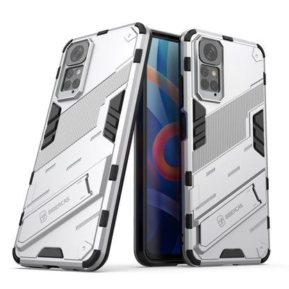 For Xiaomi Redmi Note 11 / Note 11S Global Punk Armor 2 in 1 PC + TPU Shockproof Phone Case with Invisible Holder(White) - Xiaomi Cases by buy2fix | Online Shopping UK | buy2fix