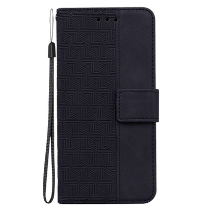 For LG Velvet / G9 5G / 4G Geometric Embossed Leather Phone Case(Black) - LG by buy2fix | Online Shopping UK | buy2fix