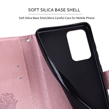 For Redmi Note 11 Global Version / Note 11S 4G Global Version Rose Embossed Leather Phone Case(Rose Gold) - Xiaomi Accessories by buy2fix | Online Shopping UK | buy2fix