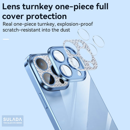 For iPhone 12 Pro SULADA Diamond Lens Protector Plated Frosted Case(Silver) - iPhone 12 / 12 Pro Cases by SULADA | Online Shopping UK | buy2fix