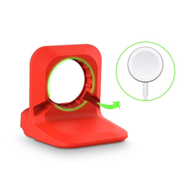 Silicone Charging Holder for Apple Watch(Red) - Charger / Holder by buy2fix | Online Shopping UK | buy2fix