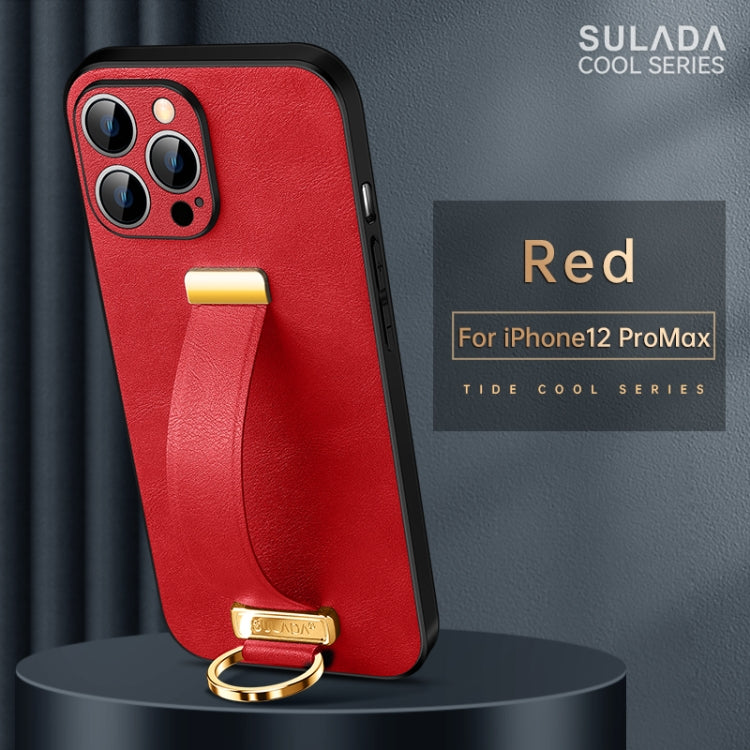 For iPhone 12 Pro Max SULADA Cool Series PC + Leather Texture Skin Feel Shockproof Phone Case (Red) - iPhone 12 Pro Max Cases by SULADA | Online Shopping UK | buy2fix