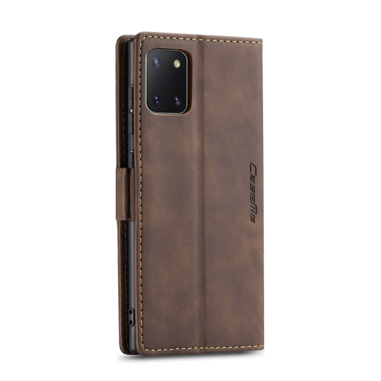 For Galaxy A81 / Note 10 Lite CaseMe Multifunctional Horizontal Flip Leather Case, with Card Slot & Holder & Wallet(Coffee) - Samsung Accessories by CaseMe | Online Shopping UK | buy2fix