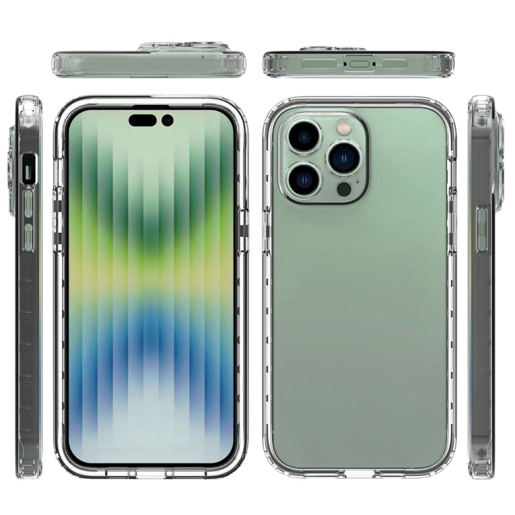 For iPhone 14 Pro Full Body Shockproof Clear Gradient Phone Case (Transparent) - iPhone 14 Pro Cases by buy2fix | Online Shopping UK | buy2fix