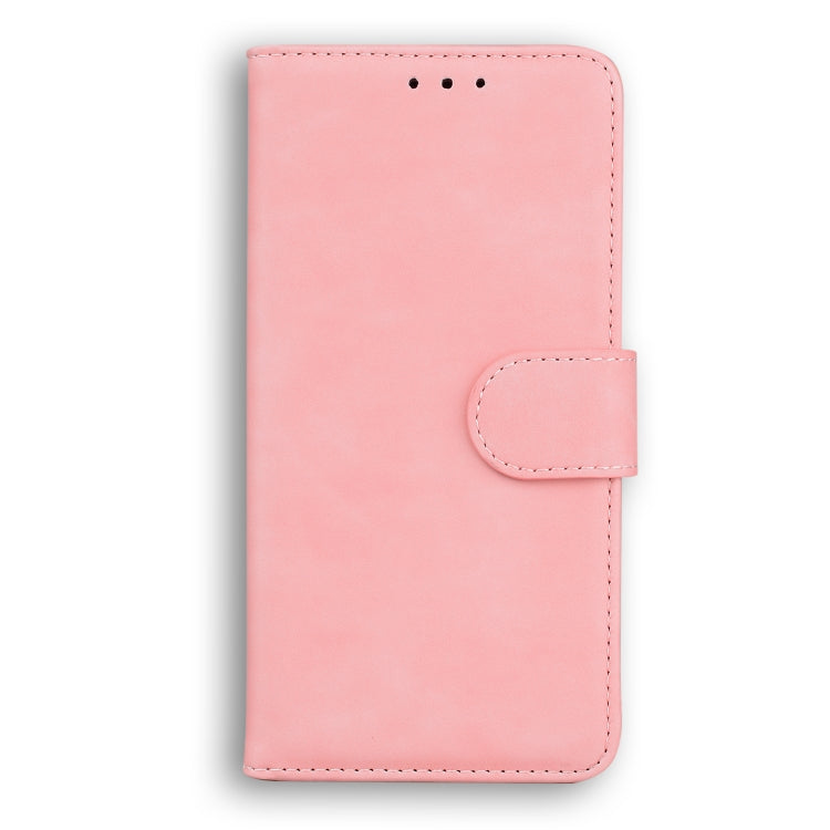 For Honor X8 Skin Feel Pure Color Flip Leather Phone Case(Pink) - Mobile Accessories by buy2fix | Online Shopping UK | buy2fix