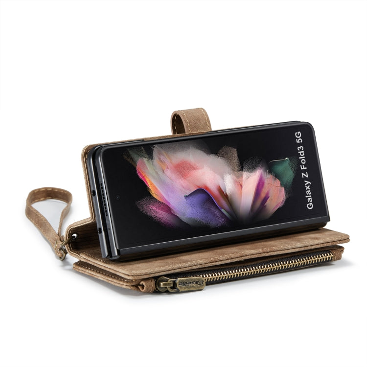 For Samsung Galaxy Z Fold3 5G CaseMe C30 Multifunctional Phone Leather Phone Case(Brown) - Samsung Accessories by CaseMe | Online Shopping UK | buy2fix