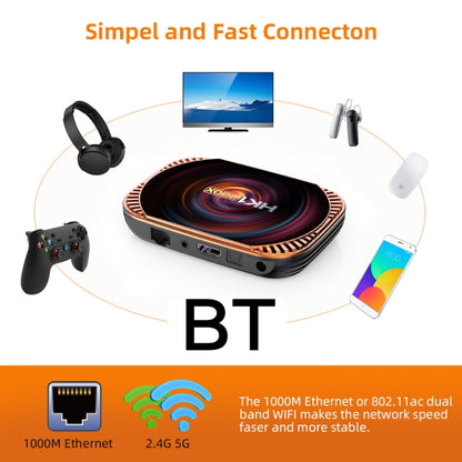 MECOOL HK1RBOX X4 4K TV Box, Android 11 Amlogic S905X4 CPU with RC 4GB+128GB(UK Plug) - Consumer Electronics by MECOOL | Online Shopping UK | buy2fix