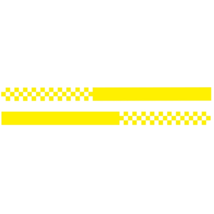 2 PCS/Set D-282 Waistline Pattern Car Modified Decorative Sticker(Yellow) - In Car by buy2fix | Online Shopping UK | buy2fix