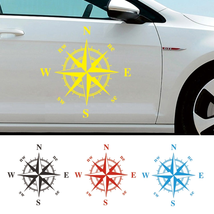 D-366 Compass Pattern Car Modified Decorative Sticker(Black) - In Car by buy2fix | Online Shopping UK | buy2fix