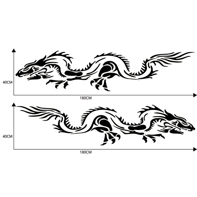 2 PCS/Set D-418 Dragon Totem Tribe Pattern Car Modified Decorative Sticker(Black) - In Car by buy2fix | Online Shopping UK | buy2fix