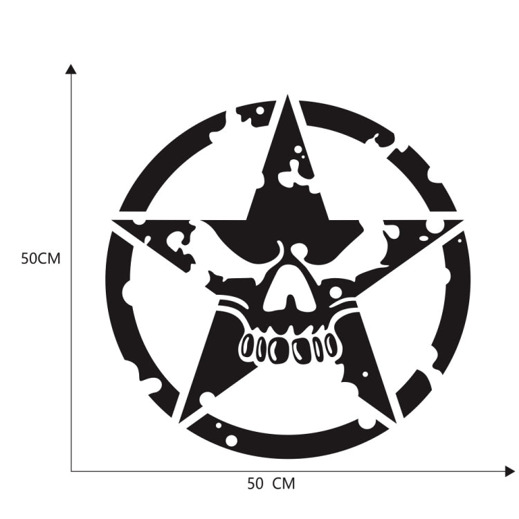 D-520 Star Pattern Car Modified Hood Decorative Sticker(Black) - In Car by buy2fix | Online Shopping UK | buy2fix
