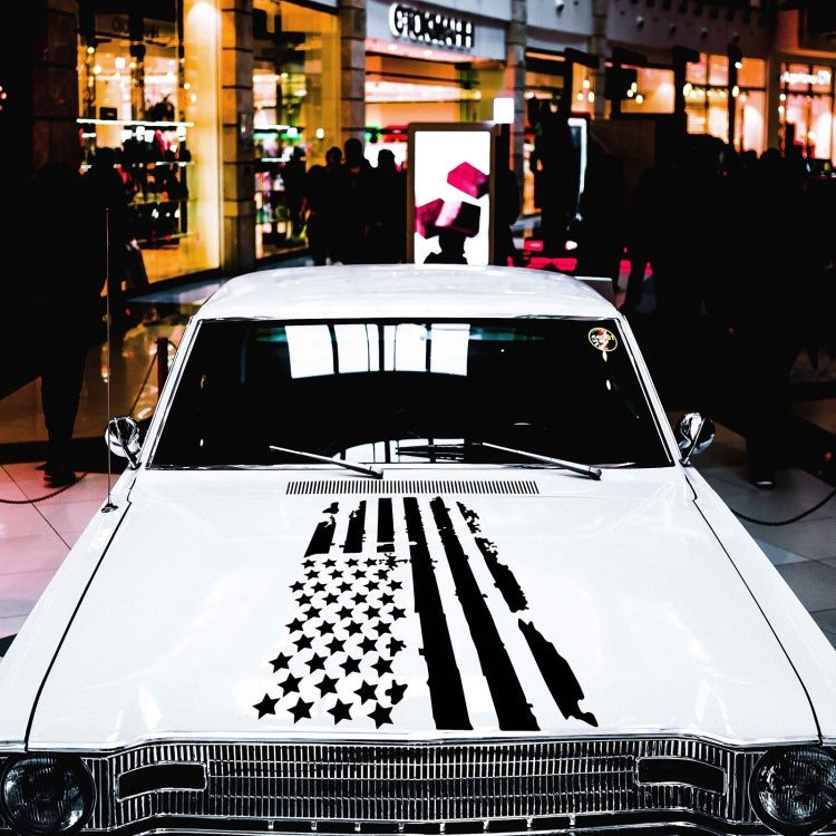 D-778 American Flag Pattern Car Modified Decorative Sticker(Black) - In Car by buy2fix | Online Shopping UK | buy2fix