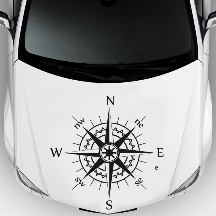 D-863 Compass Pattern Car Modified Decorative Sticker(Black) - In Car by buy2fix | Online Shopping UK | buy2fix