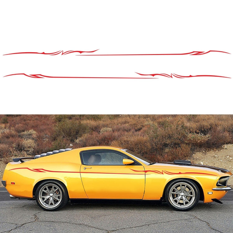 2 PCS/Set D-933 Lightning Pattern Car Modified Decorative Sticker(Red) - In Car by buy2fix | Online Shopping UK | buy2fix