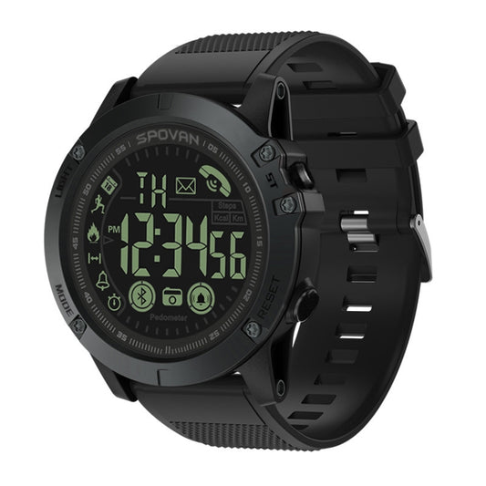 PR1-2 1.24 inch IP68 Waterproof Sport Smart Watch, Support Bluetooth / Sleep Monitor / Call Reminder(Black) - Smart Wear by buy2fix | Online Shopping UK | buy2fix